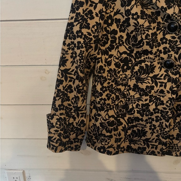 RQT Petite Women's Black and Tan Floral Blazer Jacket - Picture 10 of 11